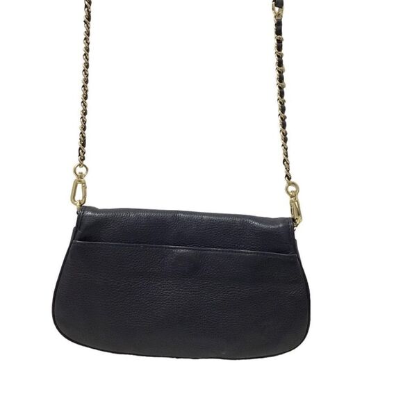 Tory Burch Blue Britten Pebble Leather Crossbody/Clutch Bag - Picture 3 of 13